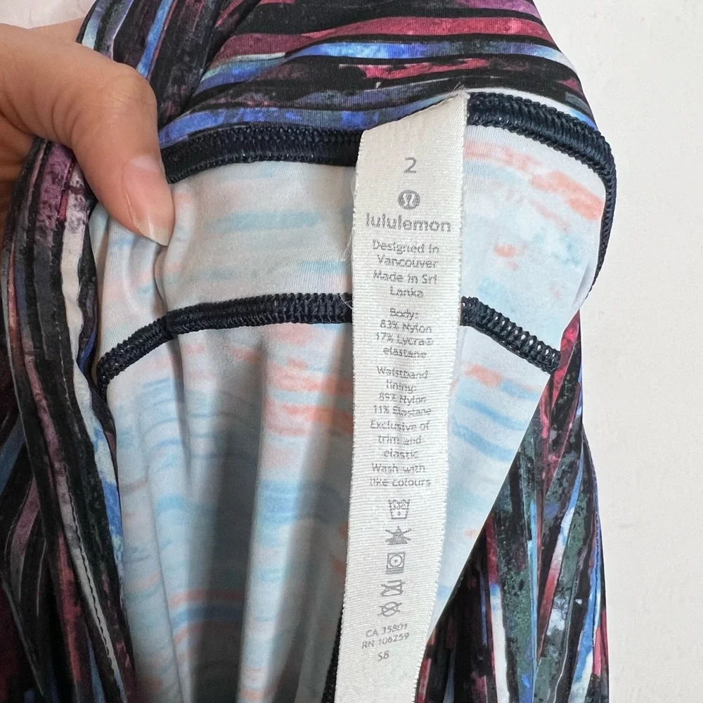 LULULEMON Fast‎ And Free 7/8 Tight II Hinshu Alpine. Size 2
